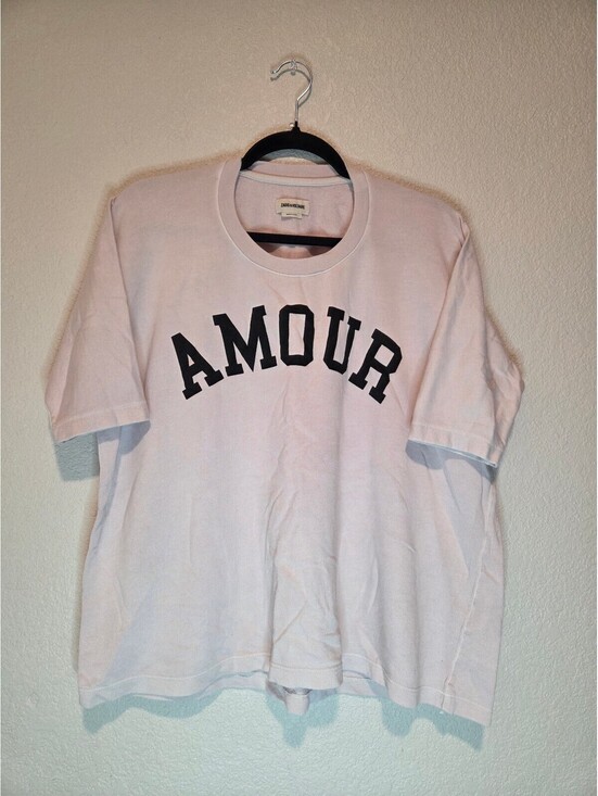 Zadig & Voltaire Tops - Zadig & Voltaire Pink Amour Graphic T-Shirt Size S